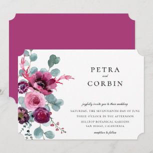 Invitation Jardin fleuri Jardin de Joyau Mariage