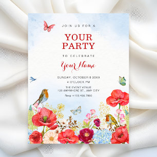 Invitation jardin floral