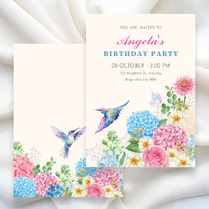 Invitation jardin floral anniversaire 