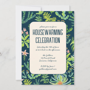 Invitation Jardin Floral Aquarelle personnalisée FÊTE DE RÉCH