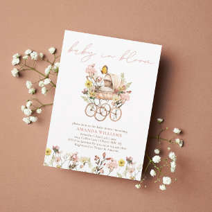 Invitation Jardin Floral Baby dans le Baby shower de fleurs
