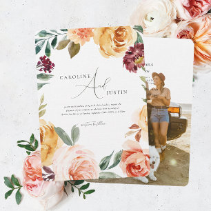 Invitation Jardin Floral Boho   Mariage Décontracté photo
