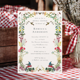 Invitation Jardin Floral Botanique Vintage Fête de Mariage