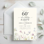 Invitation Jardin Floral Calligraphie 60e anniversaire<br><div class="desc">Célébrez dans le style avec une calligraphie fleurie de jardin 60e anniversaire invitation, parfait pour un évènement marquant. Avec ses motifs floraux vibrants et son élégante calligraphie, cette invitation donne un ton fantaisiste mais sophistiqué à votre célébration. Le thème du jardin luxuriant mêle beauté naturelle et typographie gracieuse, créant un...</div>