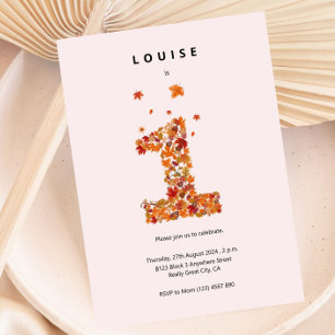 Invitation Jardin Floral d'Automne Première Anniversaire Esth