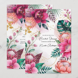 Invitation Jardin Floral de Stardust Tropical pour Mariage