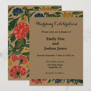 Invitation Jardin Floral Designer vintage