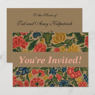 Invitation Jardin Floral Designer vintage