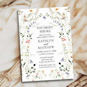 Invitation Jardin Floral fleur sauvage La Nuit Avant