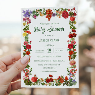 Invitation Jardin Floral Grandmillenial Love Baby shower