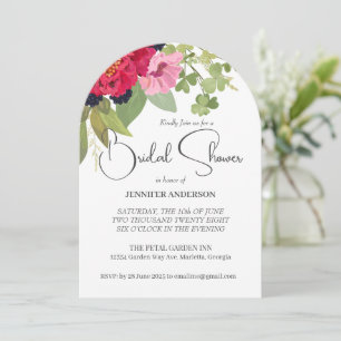 Invitation Jardin Floral lumineux et coloré Fête des mariées