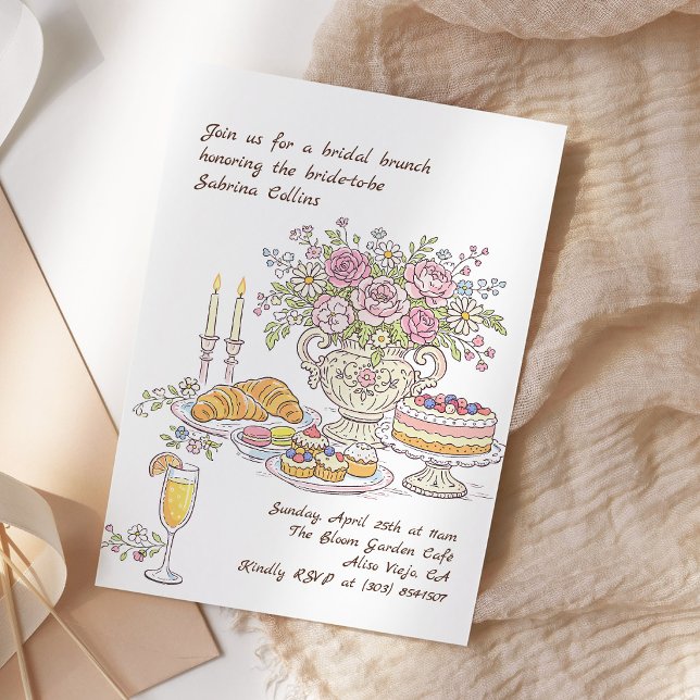Invitation Jardin Floral Mariage Brunch Réception de Mariage (Créateur téléchargé)