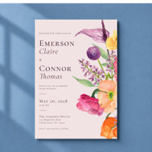 Jardin Floral Moderne de Pavot Mariage