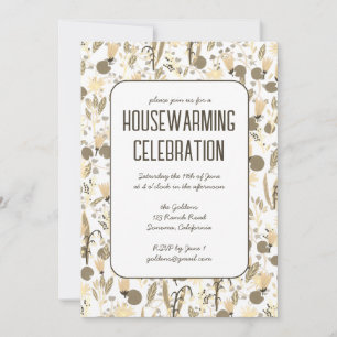 Invitation Jardin Floral Neutrals Personnalisé FÊTE DE RÉCHAU