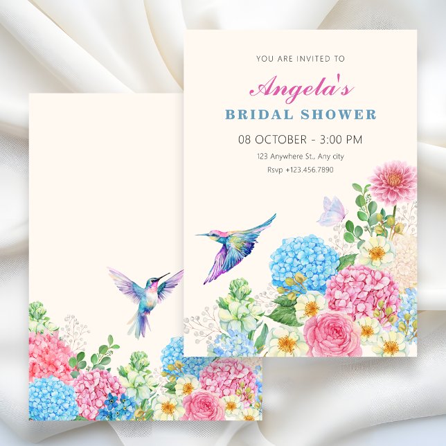Invitation Jardin floral pour la fête de mariage (Créateur téléchargé)