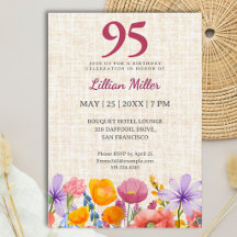 Jardin Floral pour les 95 ans Élégant