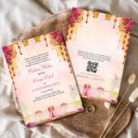 Jardin Floral rose Indien Mariage coloré