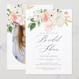Invitation Jardin Floral rose Printemps Nuptiale Douche Invit