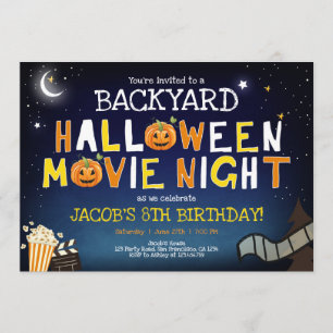 Invitation Jardin Halloween Movie Night Scanner Boy Anniversa
