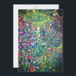 Invitation Jardin italien Gustav Klimt<br><div class="desc">Carte représentant la peinture à l’huile de Gustav Klimt,  Paysage du jardin italien (1913). Un beau jardin de fleurs colorées : rouge,  blanc,  rose,  violet. Un grand cadeau pour les amateurs d'art Art Nouveau et autrichien.</div>