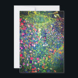 Invitation Jardin italien Gustav Klimt<br><div class="desc">Carte représentant la peinture à l’huile de Gustav Klimt,  Paysage du jardin italien (1913). Un beau jardin de fleurs colorées : rouge,  blanc,  rose,  violet. Un grand cadeau pour les amateurs d'art Art Nouveau et autrichien.</div>