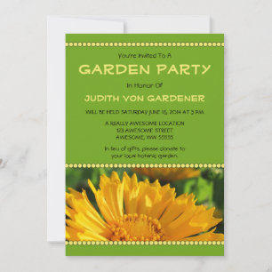 Invitation Jardin Jaune Coréopsis Fleur
