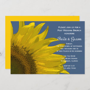Invitation Jardin Jaune Tournesol Mariage d'été Brunch
