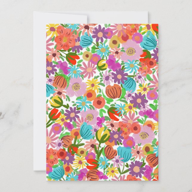 Invitation Jardin Joyeux en Fleur (Devant)