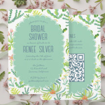 Jardin Jungle Aquarelle QR personnalisé ENTERREME
