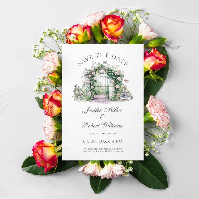 Invitation Jardin Mariage Fête Floral Porte Jardin (Créateur téléchargé)