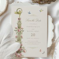 Jardin mythique Sauvez la date Golden Elegance