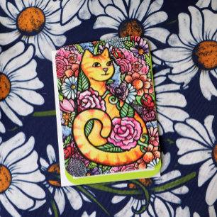 Invitation Jardin Orange Tabby Chat