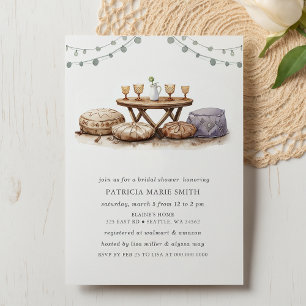 Invitation Jardin Pique-nique Bohemian Fête des mariées Boho