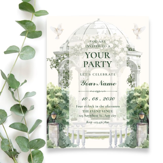 Invitation jardin romantique (Créateur téléchargé)