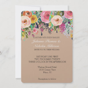Invitation Jardin romantique Mariage floral