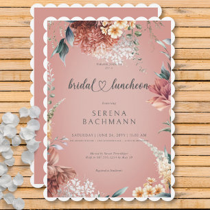 Invitation Jardin romantique moderne déjeuner nuptial floral