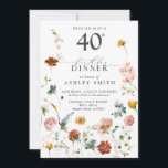 Invitation Jardin rose Calligraphie florale 40e anniversaire<br><div class="desc">Célébrez une étape spéciale avec notre belle calligraphie florale de jardin rose 40e anniversaire invitation! Ce design unique et magnifique est parfait pour toute célébration de 40ème anniversaire - donnez à vos invités une invitation spéciale qu'ils n'oublieront pas. L'avant de l'invitation a des fleurs d'aquarelle ressemblant à de la vie,...</div>