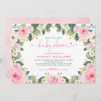 Jardin Rose Hot rose Floral Baby shower de verdure