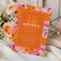 Jardin rose orange vibre Sweet 16 Anniversaire