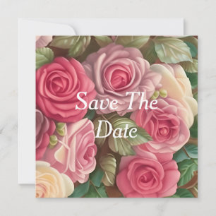 Invitation Jardin Rose victorien - Bouquet Mariage