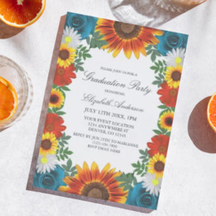 Invitation Jardin Summer Floral Graduation Party
