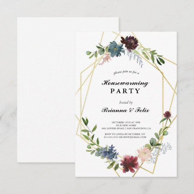 Invitation Jardin Tropical Green House Party (Devant / Derrière)
