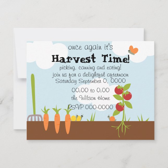 Invitation Jardin végétal (Devant)