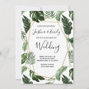Invitation Jardin verdoyant Mariage botanique