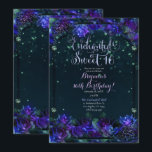 Invitation Jardin vert violet enchanté doux 16<br><div class="desc">Invitations de fête d'anniversaire</div>