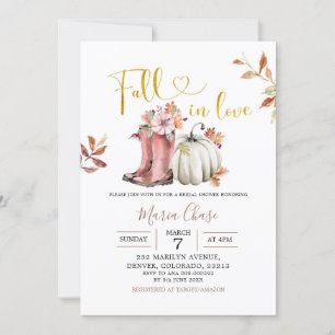 Invitation Jardiner Citrouille tomber dans la Fête des mariée