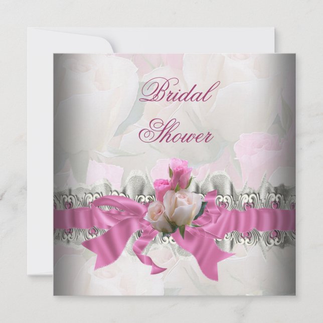 Invitation Jarretière en dentelle blanche pour douche de mari (Devant)