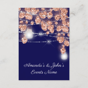 Invitation Jars de lumières de mariage Rustique Rose Or Blush
