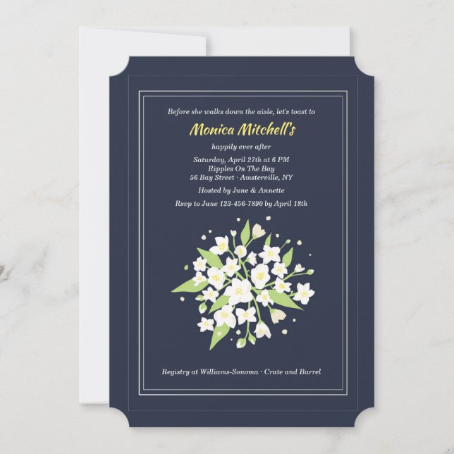 Invitation Jasmine Bouquet (Devant)