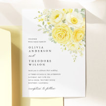 Jaune beurre ivoire floral mariage